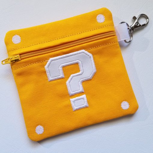 Question Block Zipper Bag